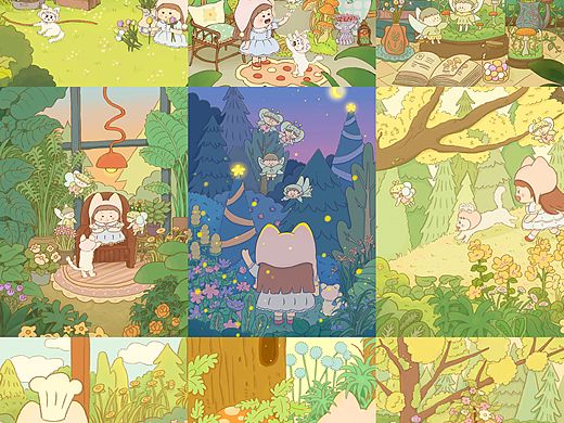系列插画合集｜秘密花园系列