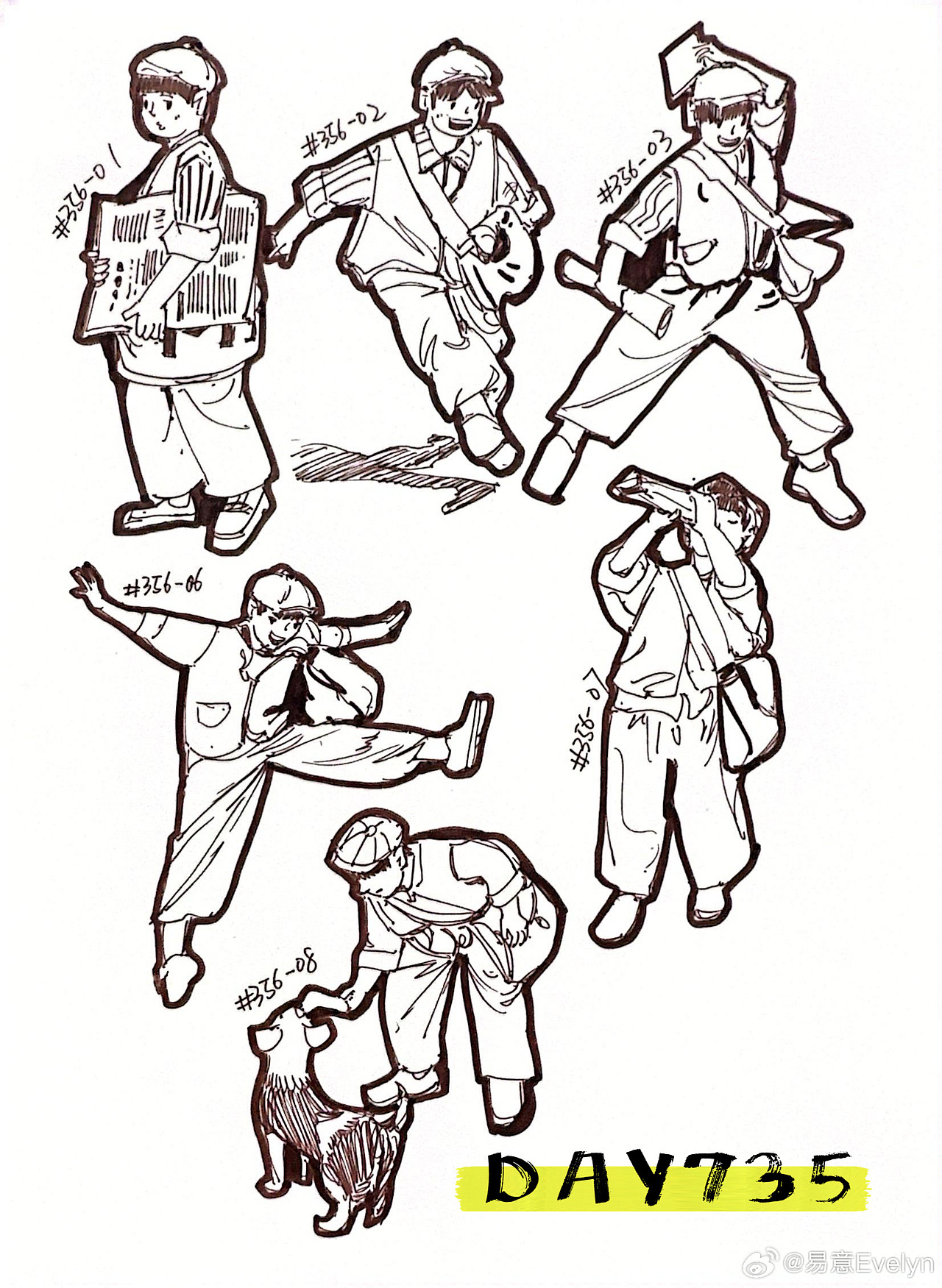 速写60天挑战第13次2024年9月至10月（图ZMzg0MjM1NzU2） - 创作习作 - 站酷设计师易意Evelyn原创素材 - 站酷ZCOOL