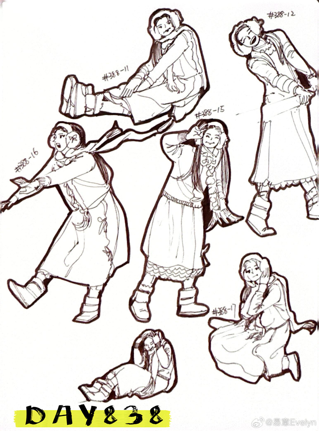 速写60天挑战第14次2024年11月至12月（图ZMzg0MjM2MjU2） - 创作习作 - 站酷设计师易意Evelyn原创素材 - 站酷ZCOOL