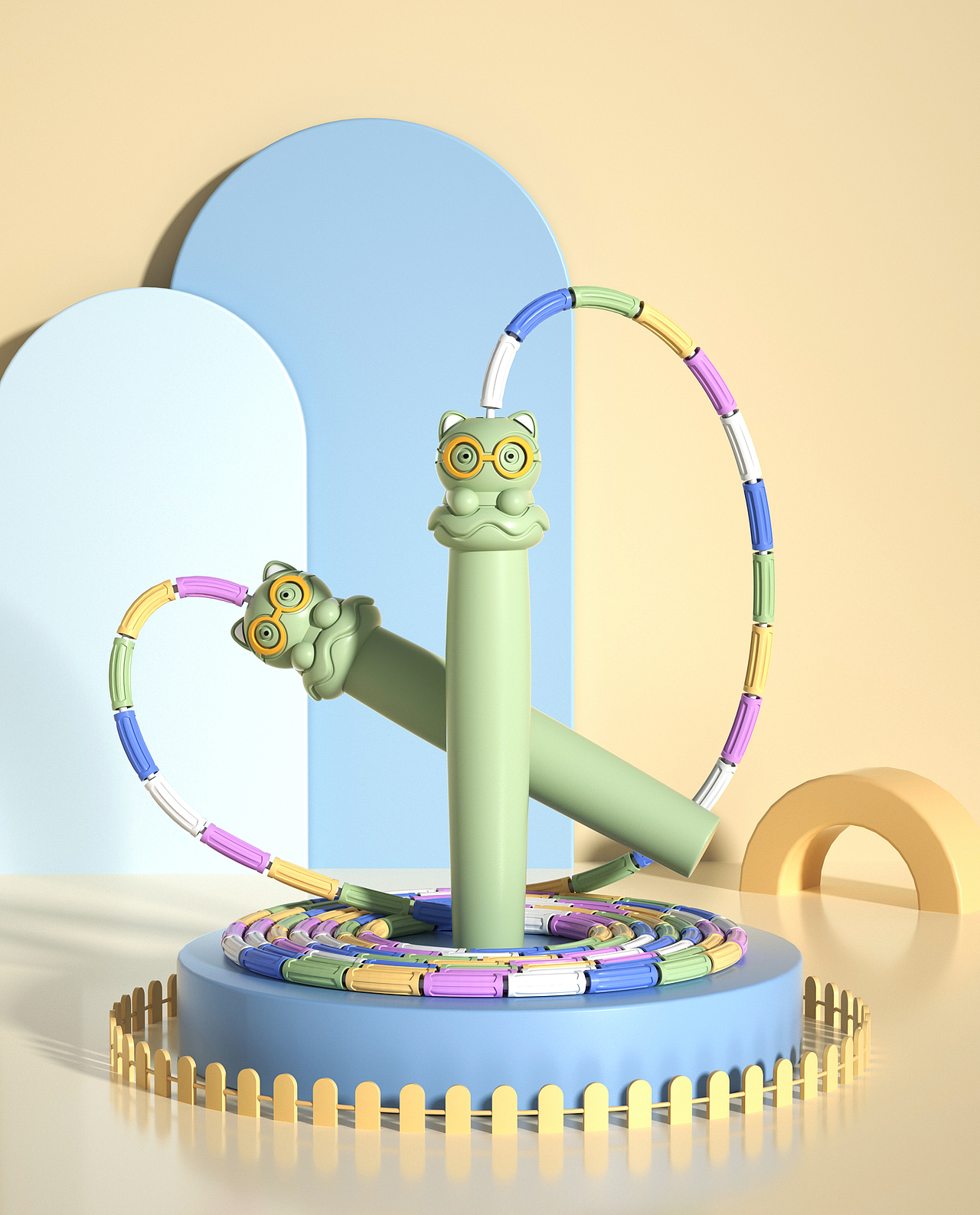 一些跳绳产品的建模渲染分享（图ZMzg0MjM3MzUy） - 产品 - 站酷设计师Coast6原创素材 - 站酷ZCOOL