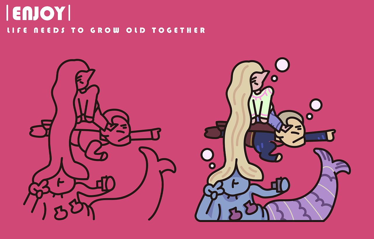 人的一生|系列原创扁平插画