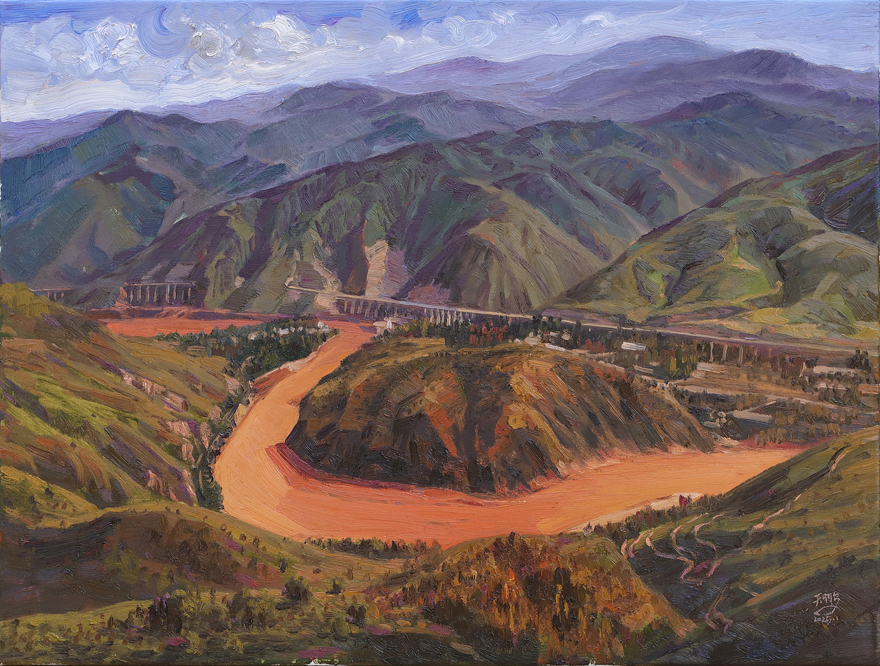 红河写生油画（图ZMzg0MjUwNTU2） - 绘画 - 站酷设计师天鹏Z原创素材 - 站酷ZCOOL