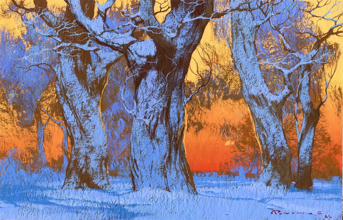 乌克兰画家用树演绎「冬日的极致浪漫」 | 365天的好设计NO.17