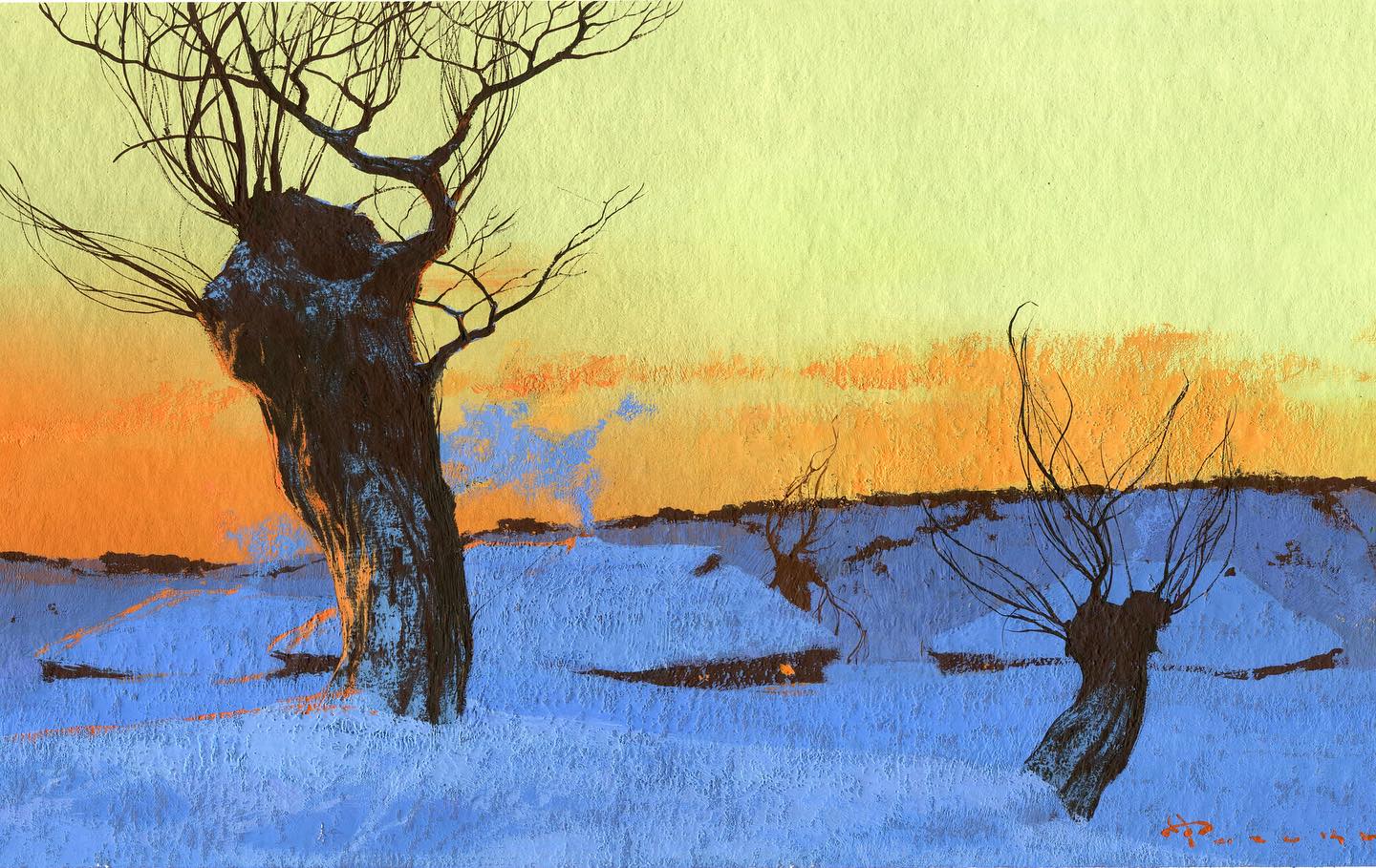 乌克兰画家用树演绎「冬日的极致浪漫」 | 365天的好设计NO.17