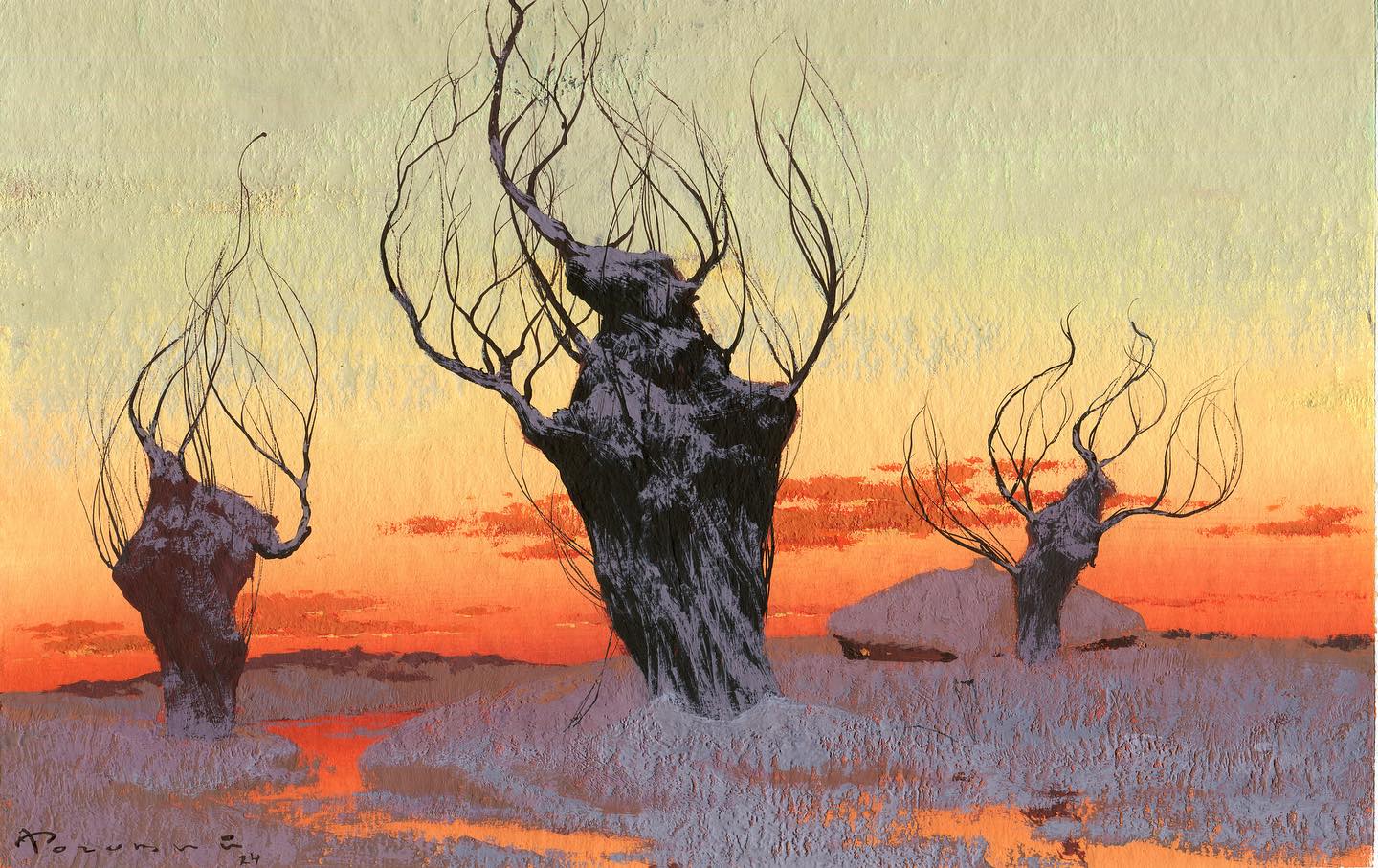 乌克兰画家用树演绎「冬日的极致浪漫」 | 365天的好设计NO.17