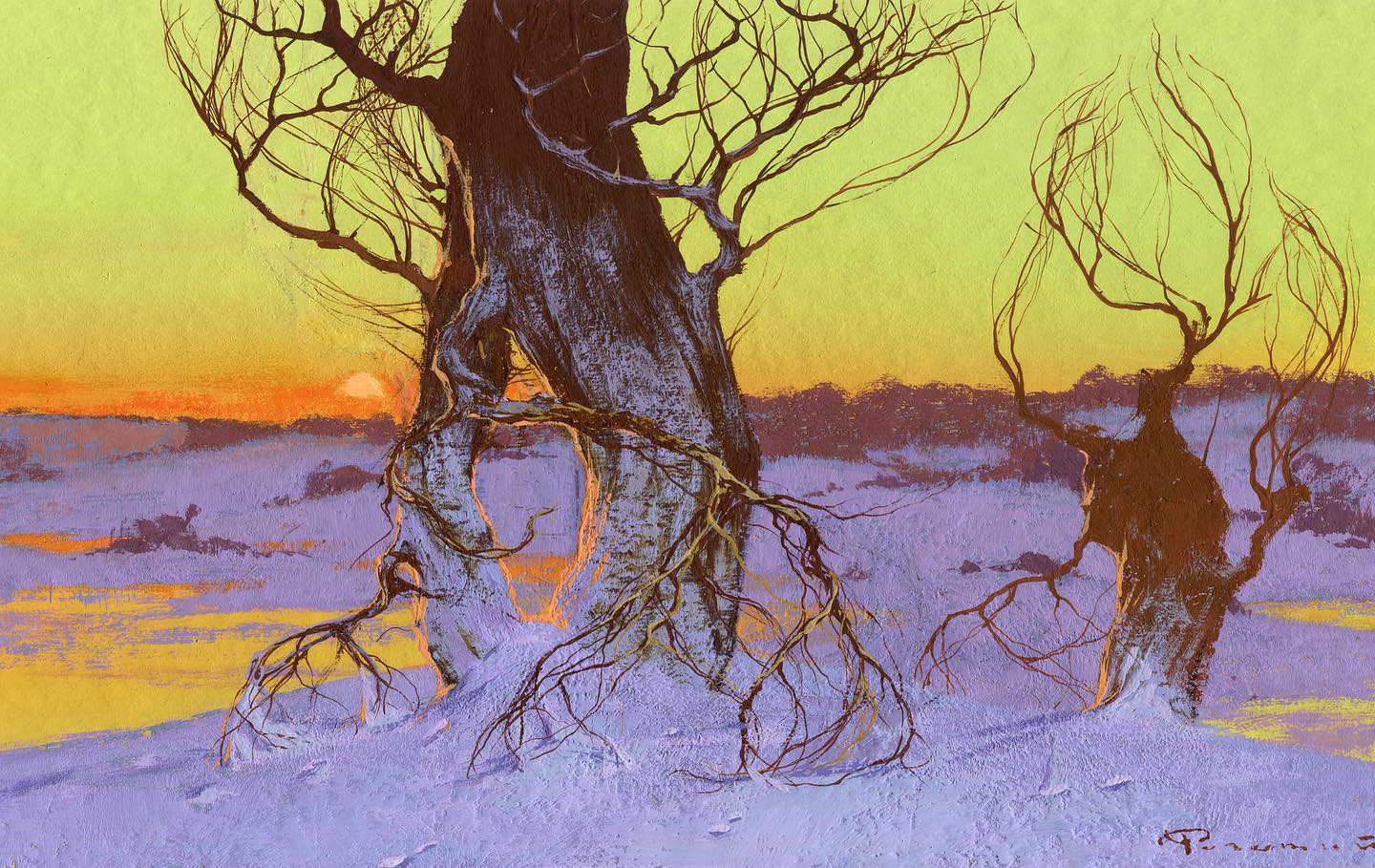 乌克兰画家用树演绎「冬日的极致浪漫」 | 365天的好设计NO.17