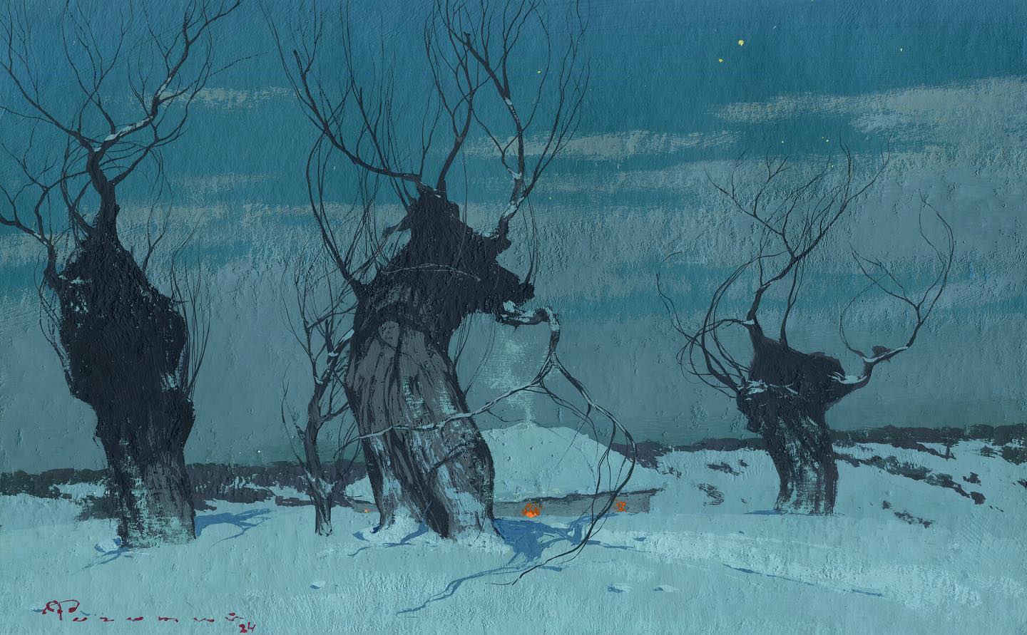 乌克兰画家用树演绎「冬日的极致浪漫」 | 365天的好设计NO.17