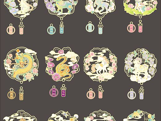 十二生肖金属书签，冰箱贴，化妆镜，全领域欢迎授权