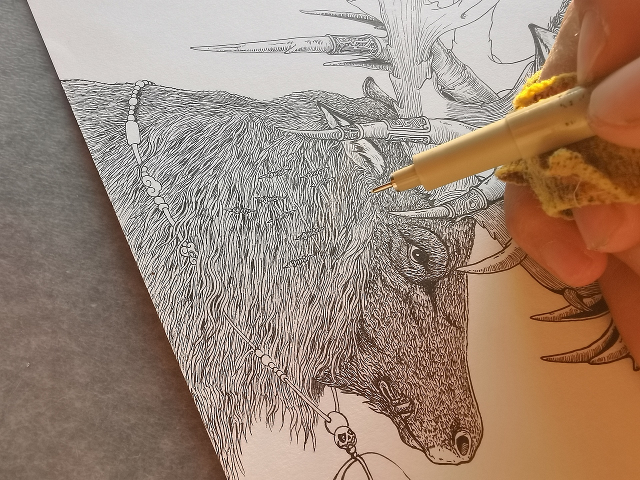 2025.01.15毣柞山海-北山经-县雍山-麋鹿