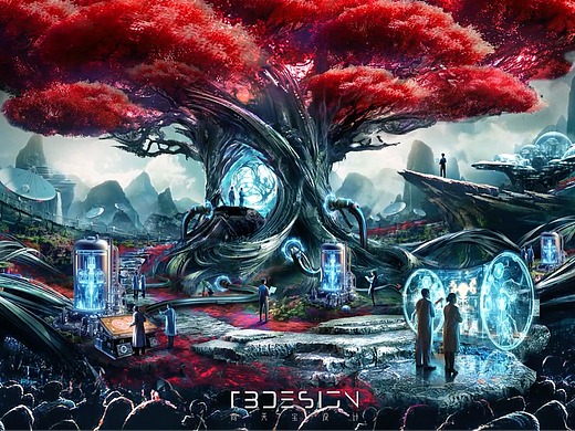 首部巴文化科幻舞台剧-幻享米仓道舞美动画