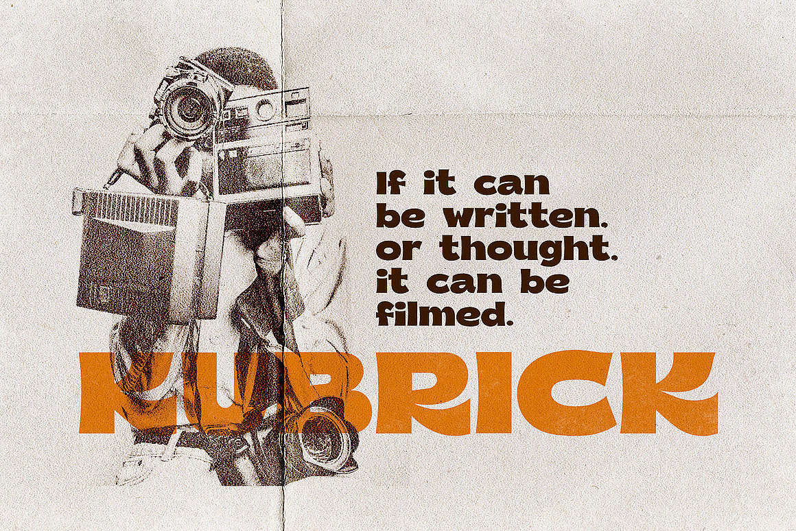 潮流复古粗体广告电影海报封面标题包装无衬线英文字体