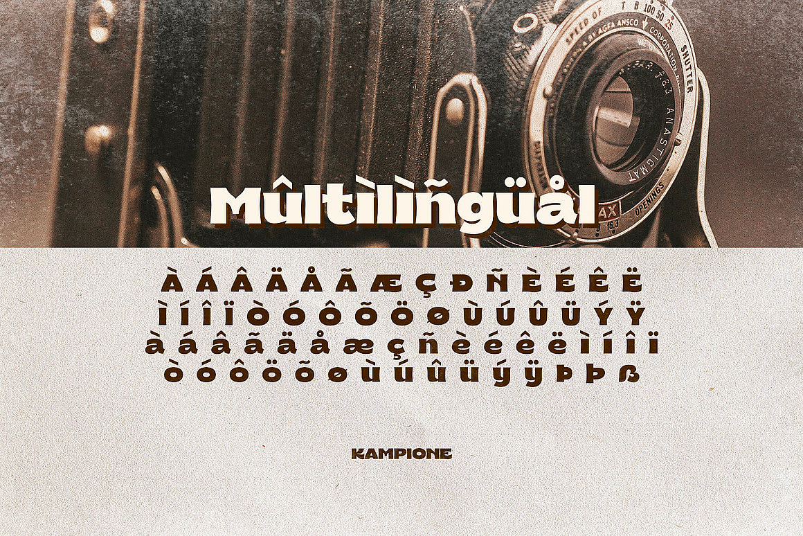 潮流复古粗体广告电影海报封面标题包装无衬线英文字体