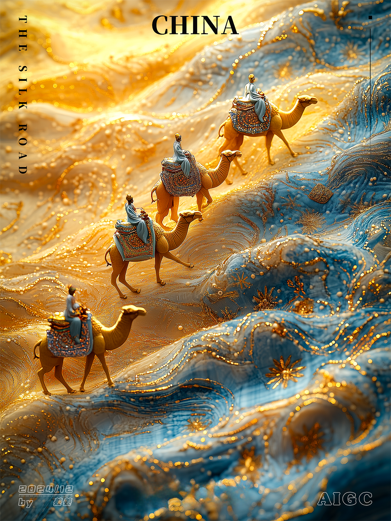 Midjourney｜大美丝绸路（图ZMzg0MzQzMDg4） - AI作品 - 站酷设计师铭汐设计姜姜原创素材 - 站酷ZCOOL