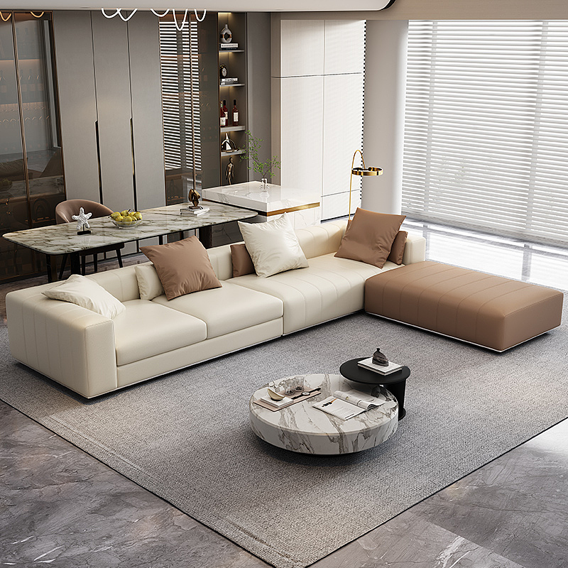 意式极简钢琴键沙发