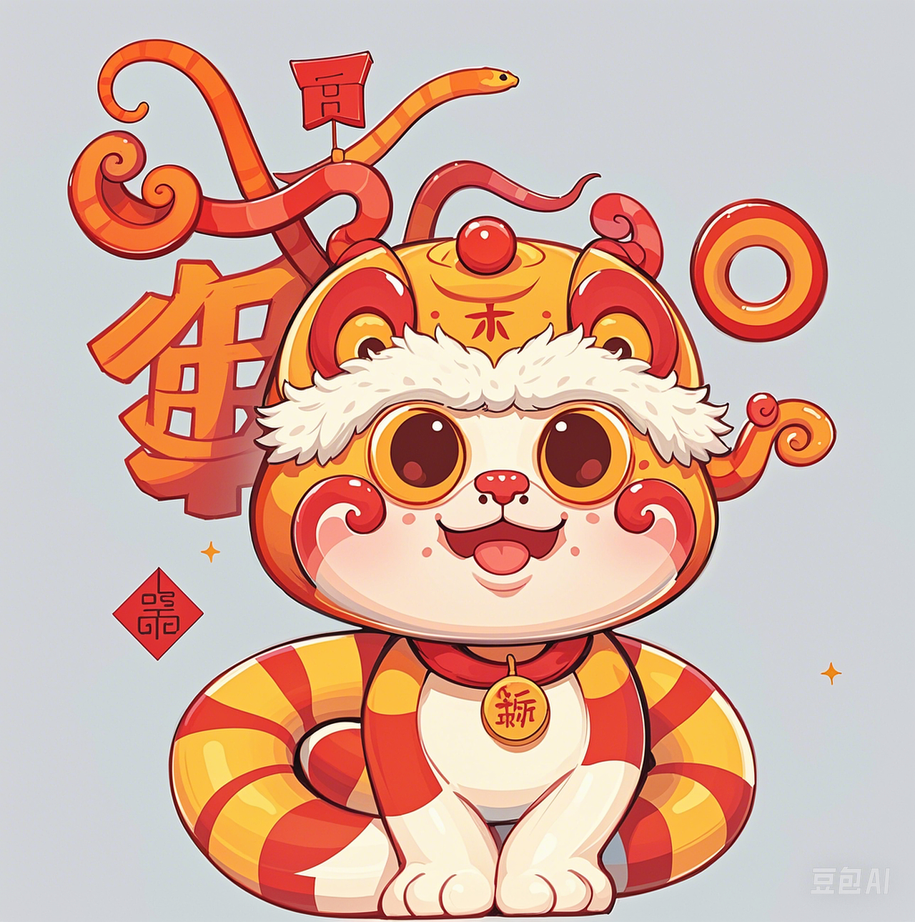 蛇年发财（图ZMzg0MzczODQ0） - IP形象 - 站酷设计师沙僧SEA原创素材 - 站酷ZCOOL