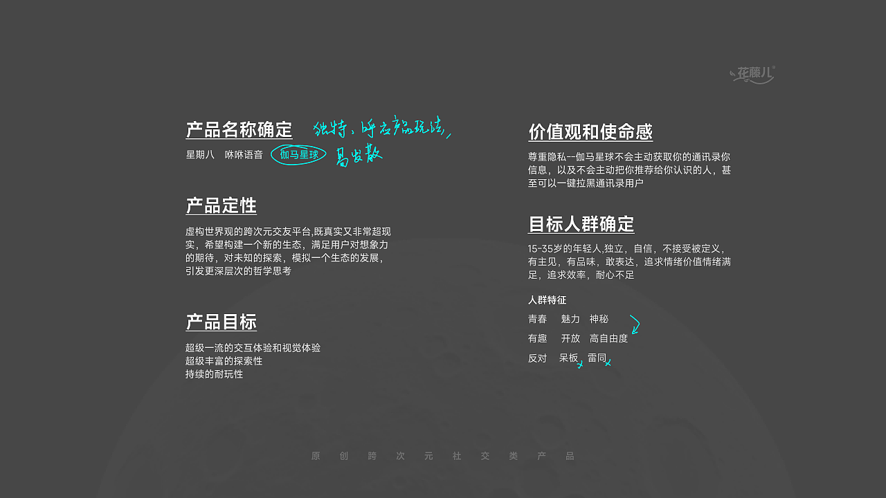 原创跨次元社交类产品-伽玛星球