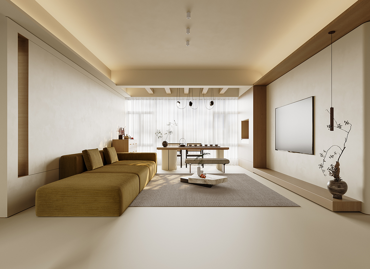 奶油原木极简表现（图ZMzg0NDEzMjE2） - 家装设计 - 站酷设计师鹏大空间设计原创素材 - 站酷ZCOOL