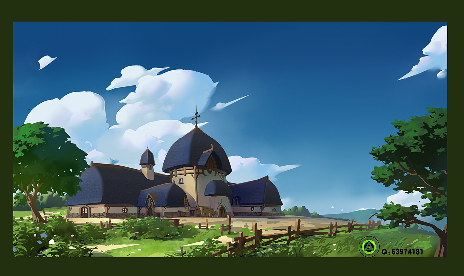 欧美卡通场景原画6