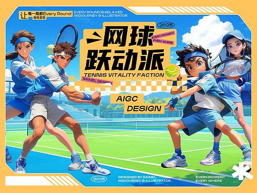 AIGC活动视觉设计-网球跃动派