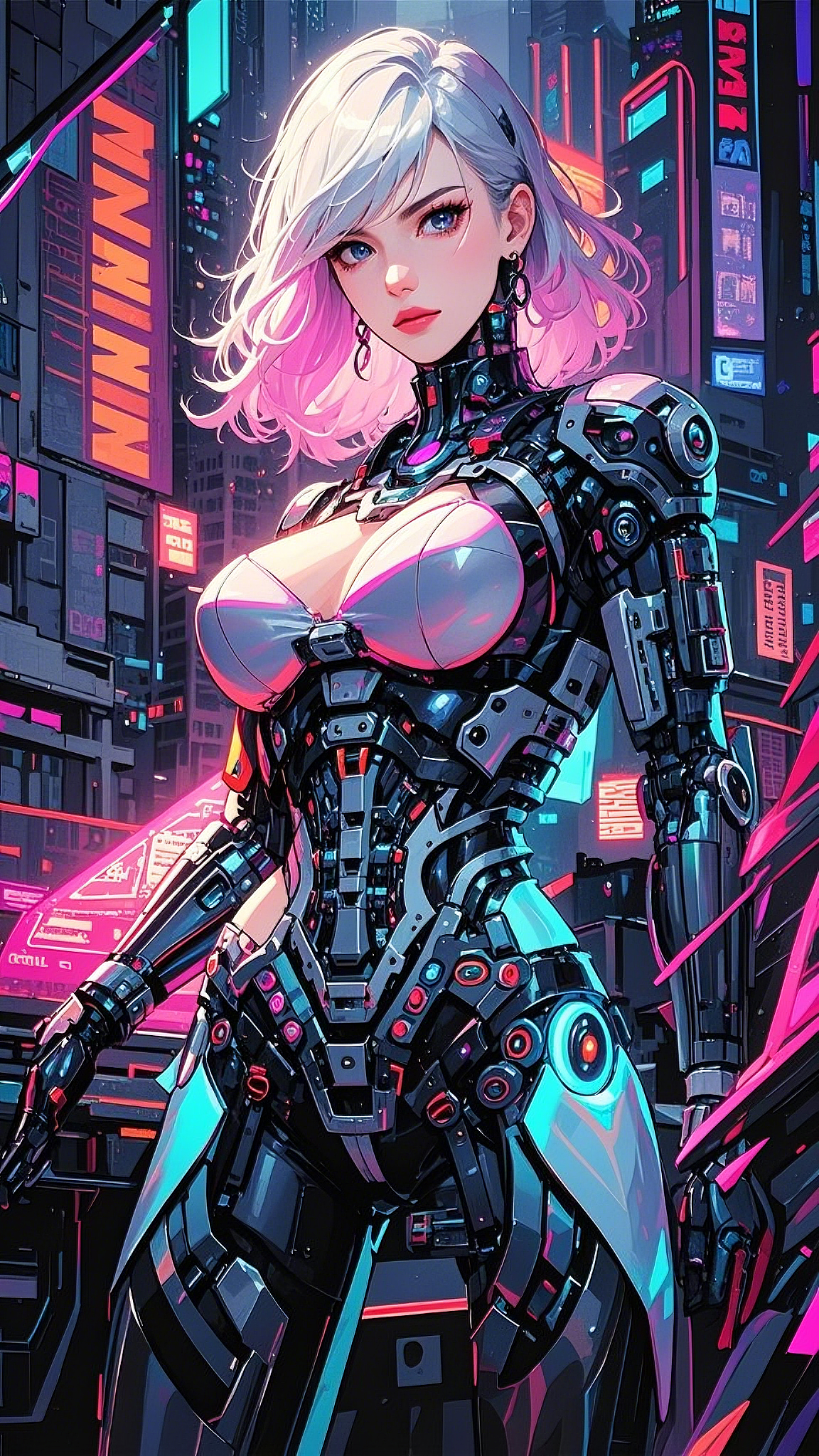 机械姬白--未末aigc插画视频