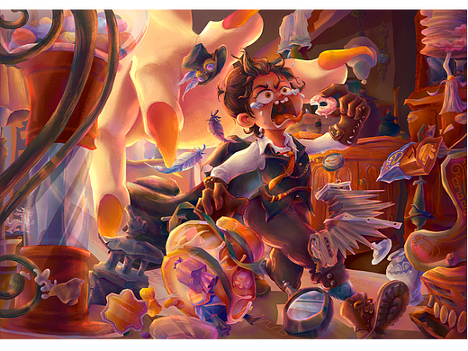 儿童插画-古董店奇遇记