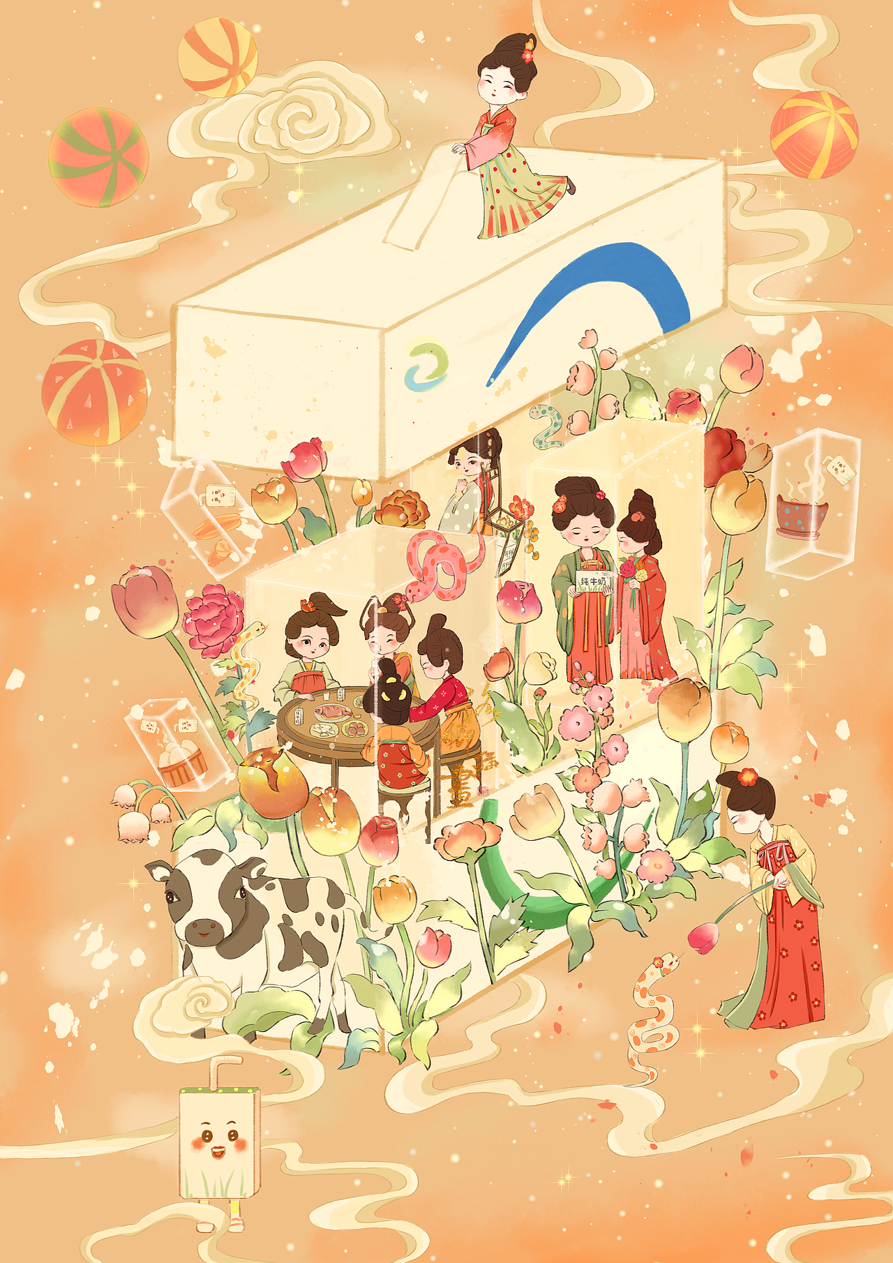 一些新年作品合集（图ZMzg0NDI2NzE2） - 商业插画 - 站酷设计师插画师洛卿原创素材 - 站酷ZCOOL