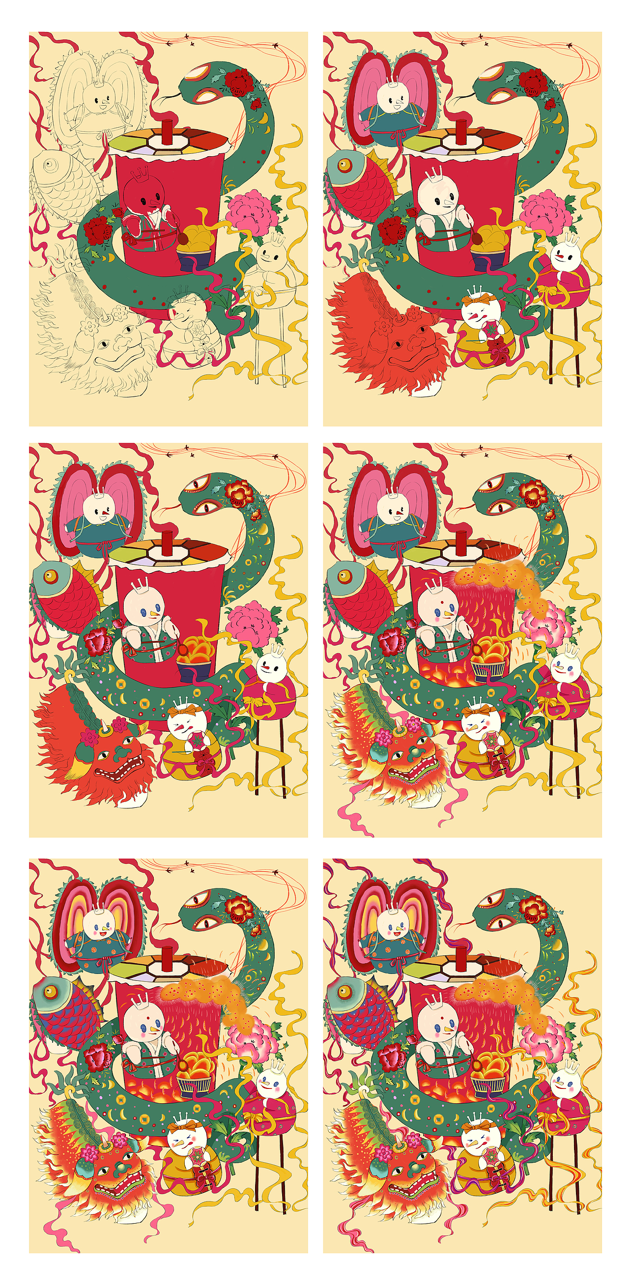 一些新年作品合集（图ZMzg0NDI2ODI4） - 商业插画 - 站酷设计师插画师洛卿原创素材 - 站酷ZCOOL