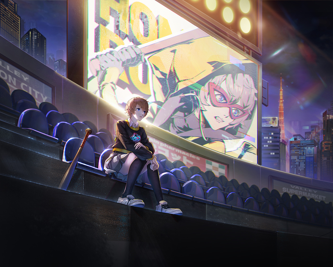 P5X《女神异闻录：夜幕魅影》工作美宣插图