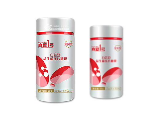 白芸豆益生菌压片糖果包装设计保健品包装设计
