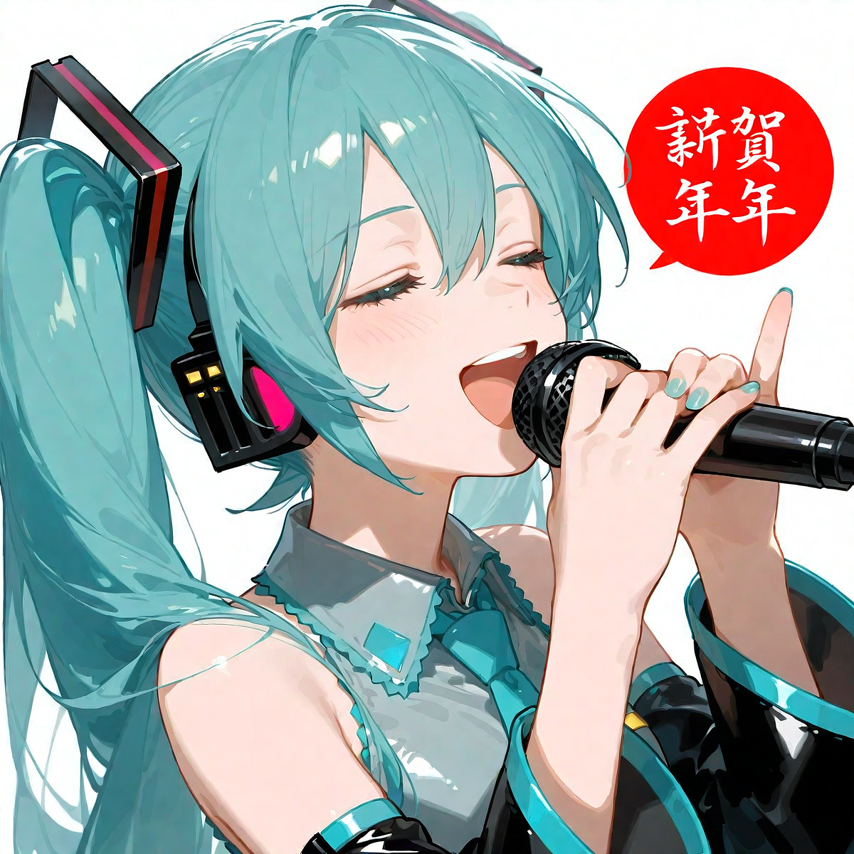 【sd】Miku 新年快乐（图ZMzg0NDQyMDQ0） - 创作习作 - 站酷设计师crime_prime原创素材 - 站酷ZCOOL