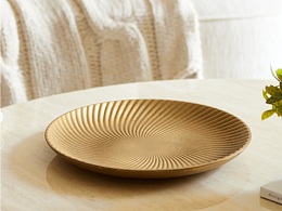 金色木壓粉托盤