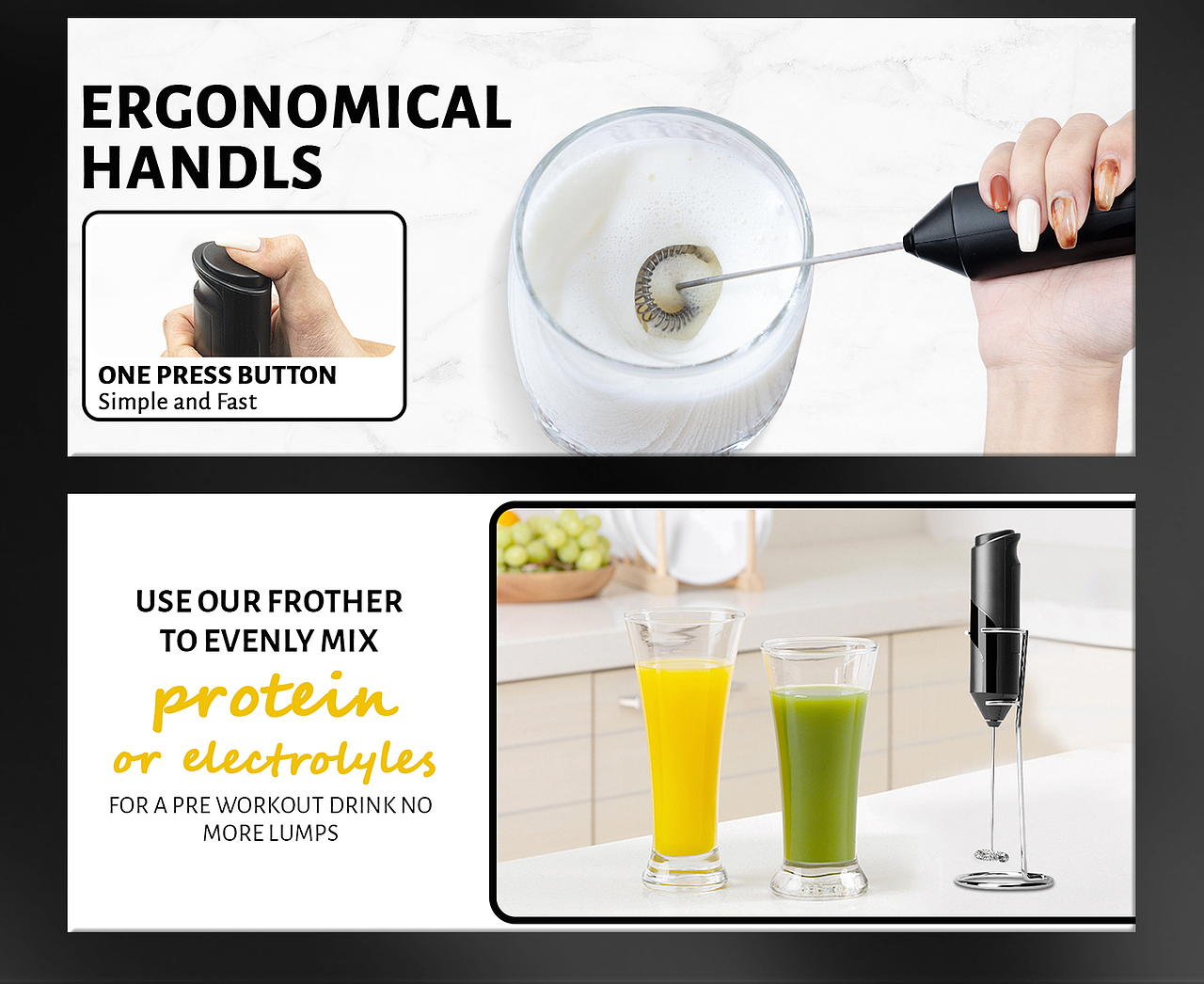 Amazon亚马逊设计丨支架款电动打奶器