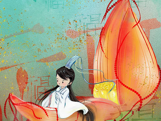 文创类明信片书签封面插画设计