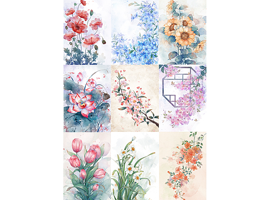 水彩花卉