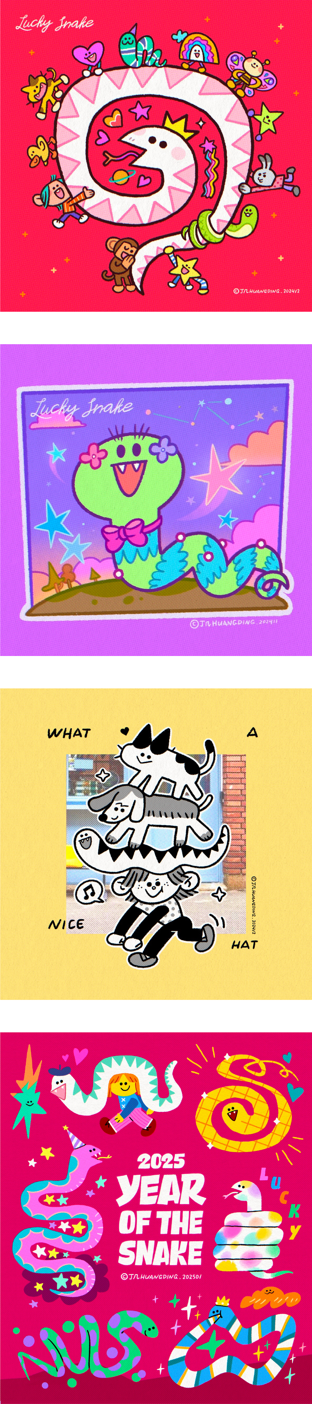 蛇年画蛇！绘画 by 丁几（图ZMzg0NDg4Nzc2） - 商业插画 - 站酷设计师丁几huangding原创素材 - 站酷ZCOOL