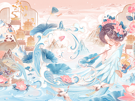绘逸境|国风大自然主题插画壁纸海报