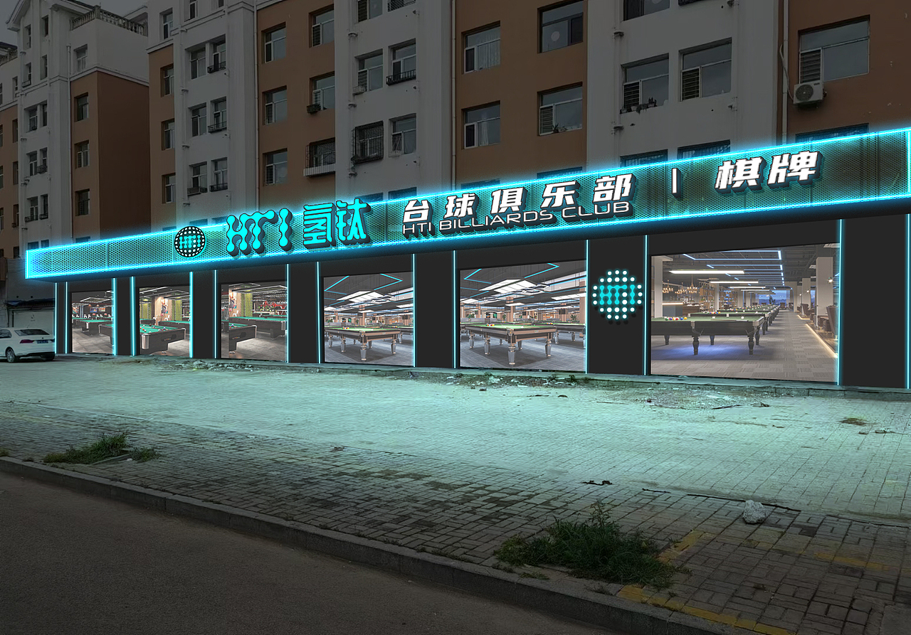 夜晚亮化效果图