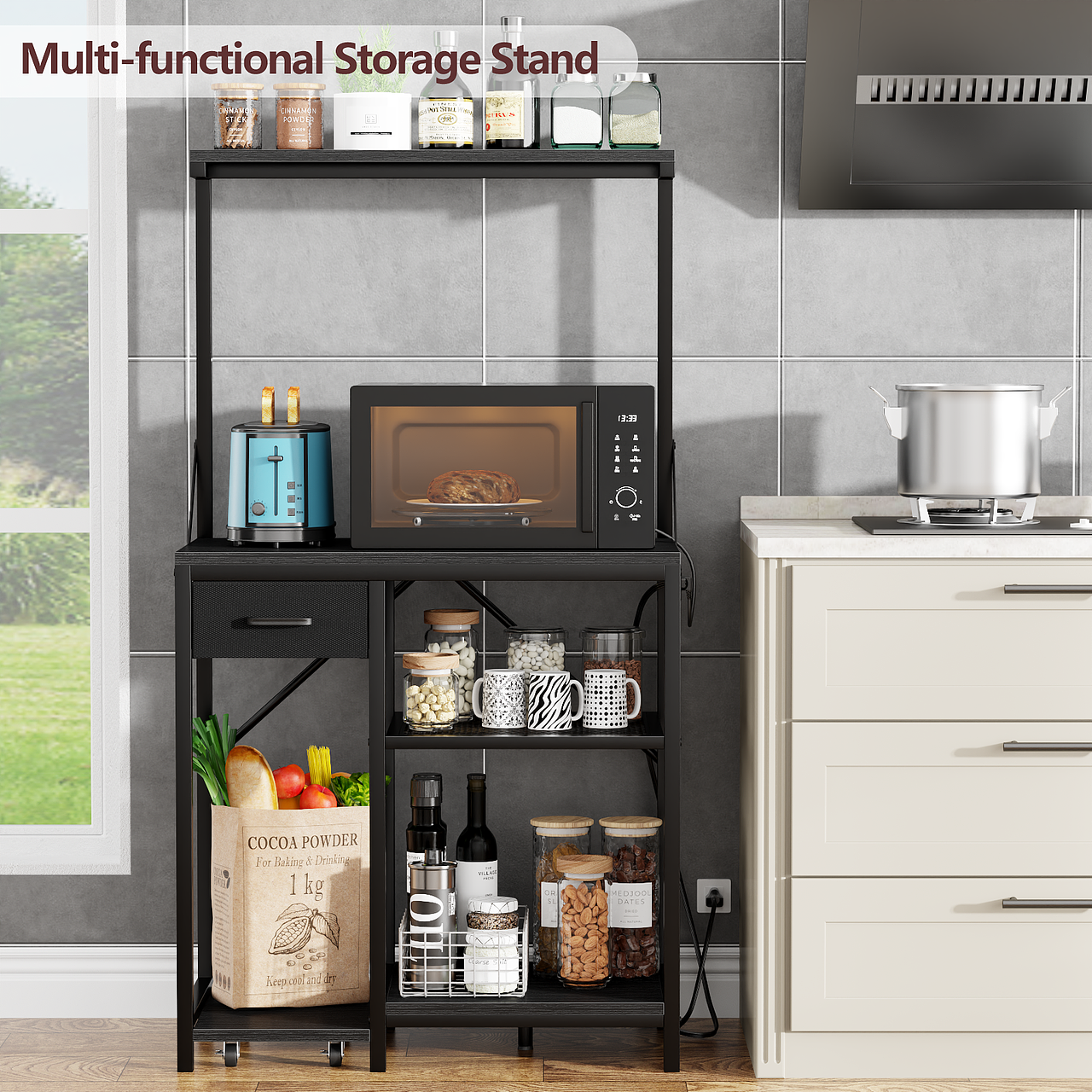 亚马逊上架图设计 | 置物架产品建模渲染