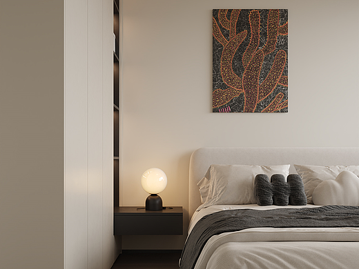 大白墙卧室渲染