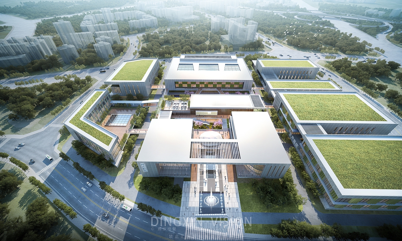 醫(yī)藥產(chǎn)業(yè)園項(xiàng)目（圖ZMzg0NTI1MDE2） - 建筑/空間 - 站酷設(shè)計(jì)師鼎欣建筑效果圖原創(chuàng)素材 - 站酷ZCOOL