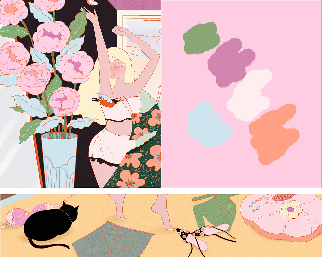 原创插画｜A Little Escape 小小逃离（图ZMzg0NTMwOTYw） - 商业插画 - 站酷设计师晓涵Leahhan原创素材 - 站酷ZCOOL