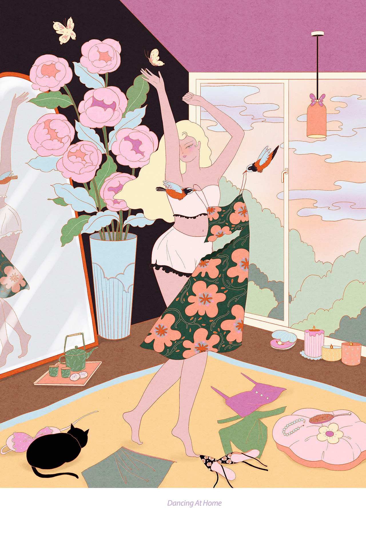 原创插画｜A Little Escape 小小逃离（图ZMzg0NTMwOTg0） - 商业插画 - 站酷设计师晓涵Leahhan原创素材 - 站酷ZCOOL