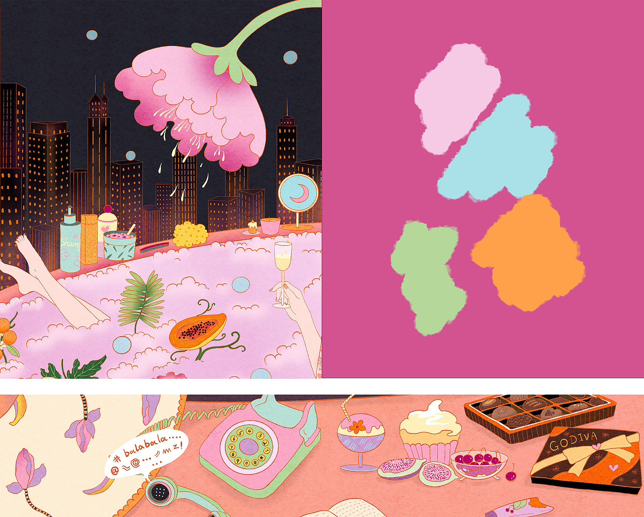 原创插画｜A Little Escape 小小逃离（图ZMzg0NTMxMDU2） - 商业插画 - 站酷设计师晓涵Leahhan原创素材 - 站酷ZCOOL