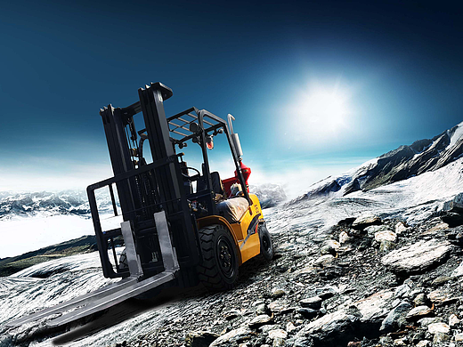 叉车概念场景，画册所需后期场景图