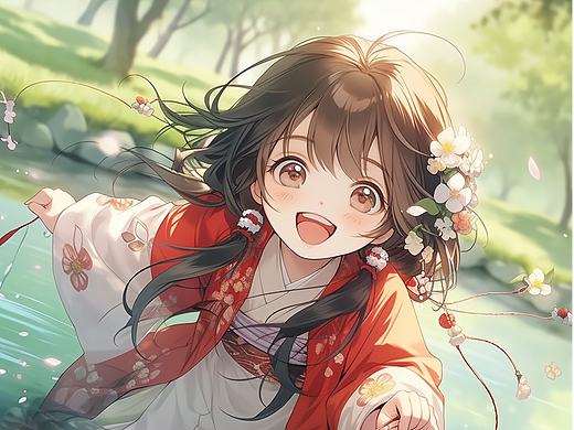 快乐的小姑娘