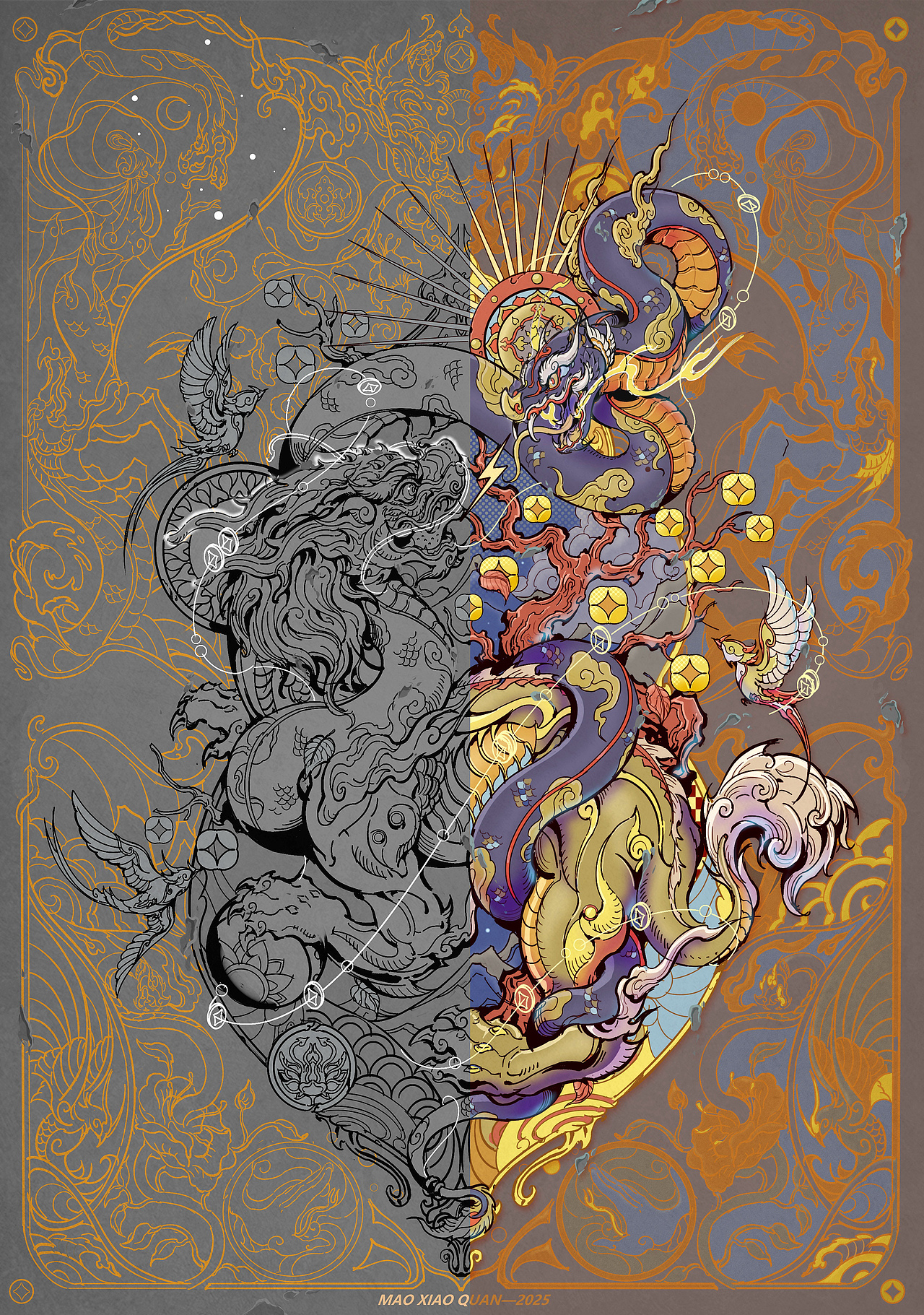 2025蛇年贺图！（图ZMzg0NTM5Nzky） - 艺术插画 - 站酷设计师猫小犬原创素材 - 站酷ZCOOL