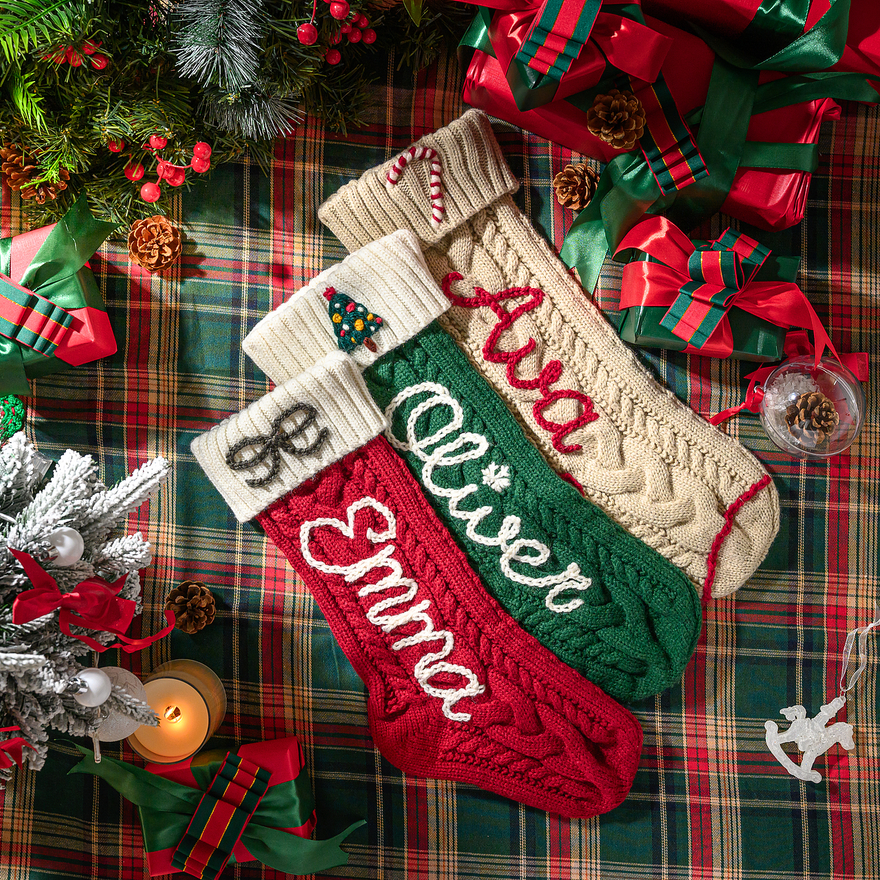 平面摄影|服饰类—定制圣诞节主题袜子2