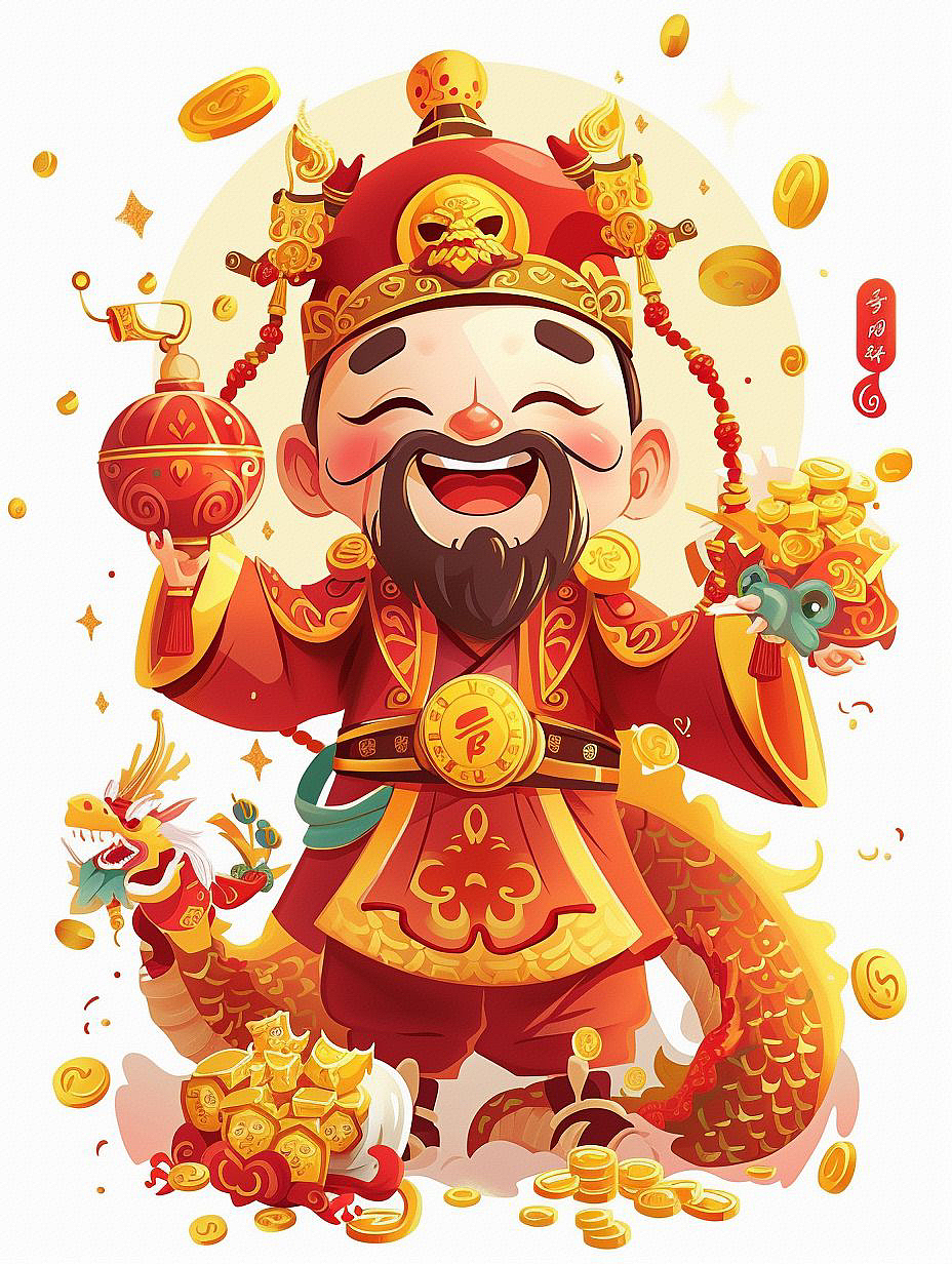 财神驾到~接财神（图ZMzg0NTYzNTY4） - 商业插画 - 站酷设计师蓉儿本荣原创素材 - 站酷ZCOOL
