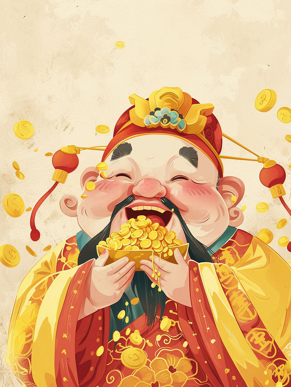 财神驾到~接财神（图ZMzg0NTYzNTcy） - 商业插画 - 站酷设计师蓉儿本荣原创素材 - 站酷ZCOOL