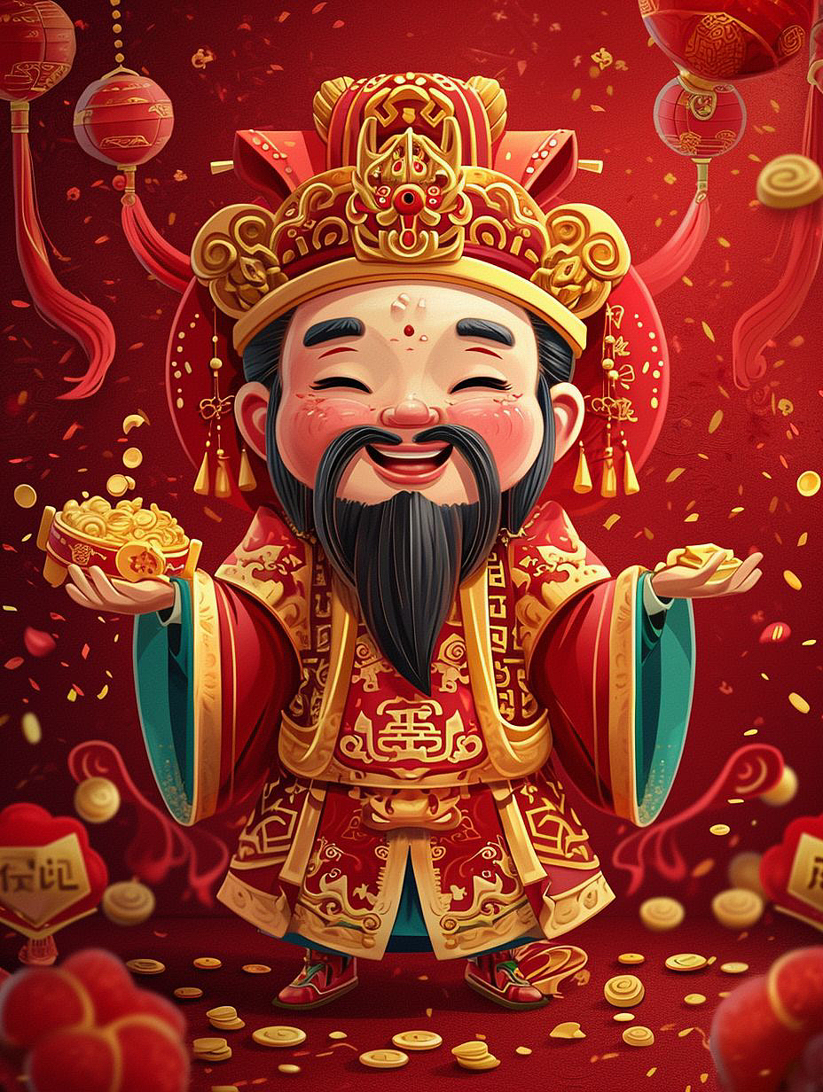 接财神，见者发财（图ZMzg0NTY1NzI4） - 商业插画 - 站酷设计师蓉儿本荣原创素材 - 站酷ZCOOL
